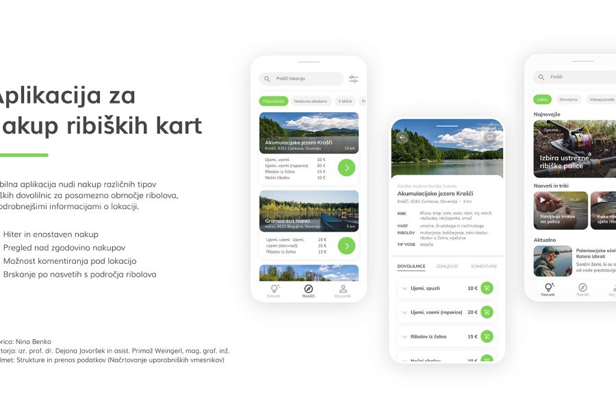 Aplikacija za nakup ribiških kart