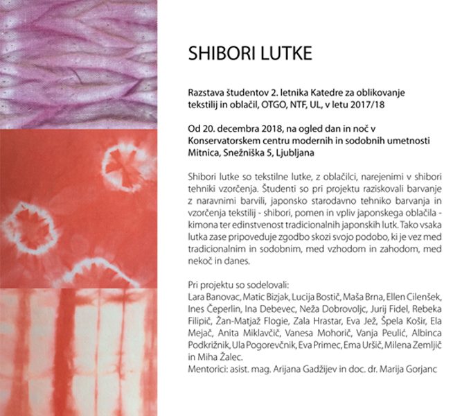 Razstava SHIBORI LUTKE