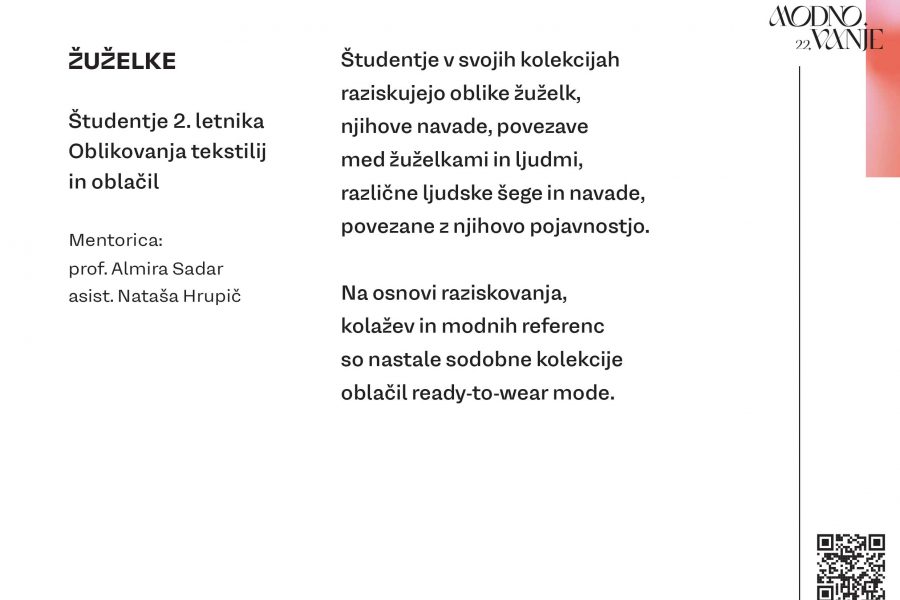 Program Modnovanje 22: ŽUŽELKE